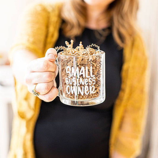 Mug with the words small business owner on it