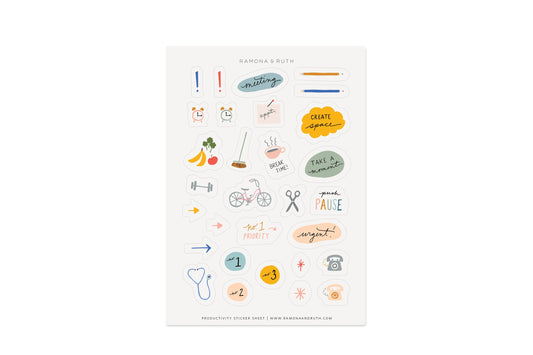 Productivity Sticker Sheet