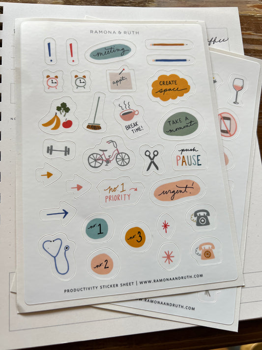 Productivity Sticker Sheet