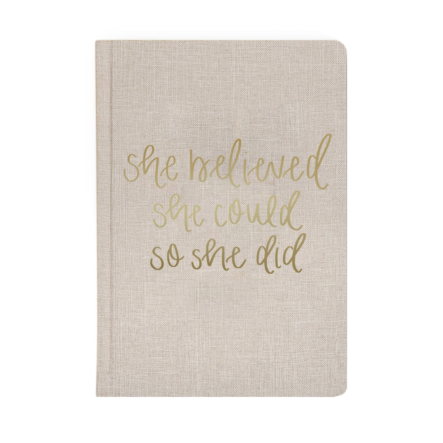 She Believed She Could Tan Fabric Journal