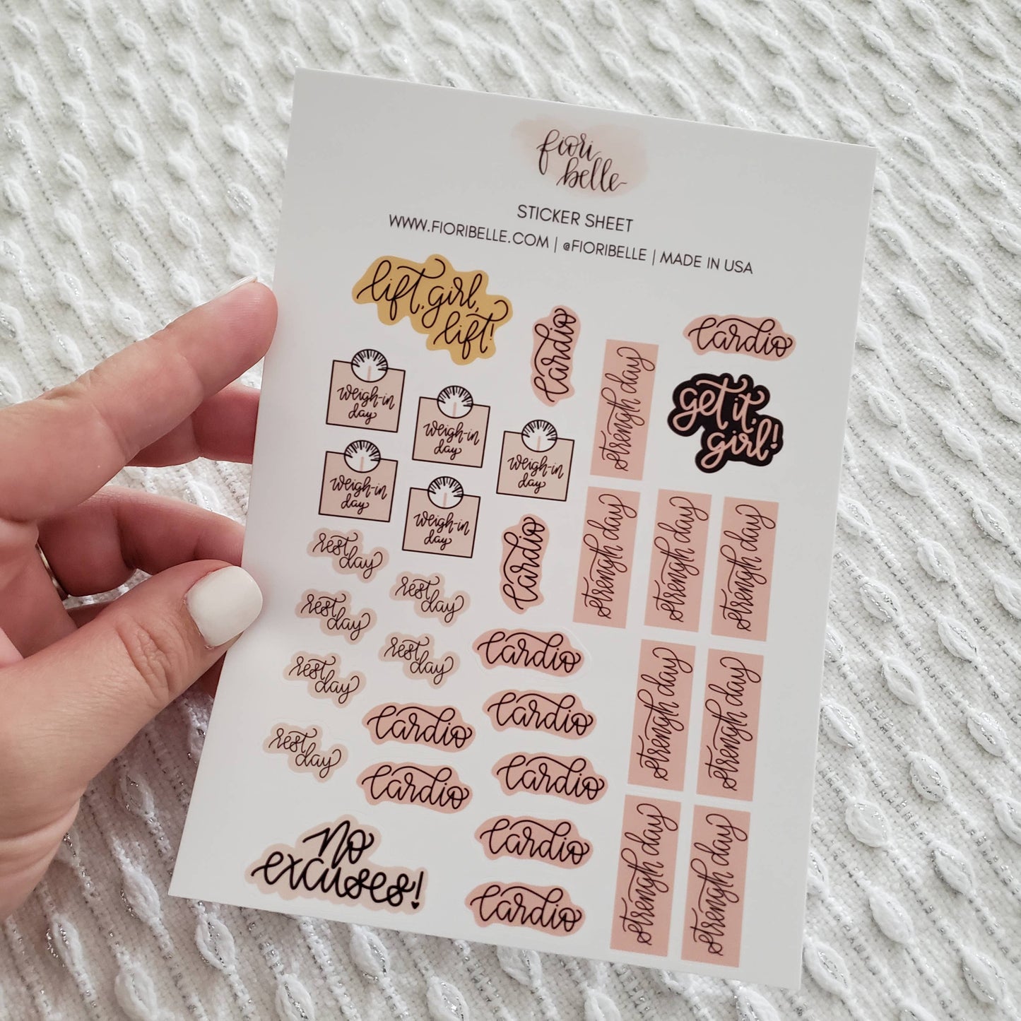 Workout  Planner Sticker Sheets