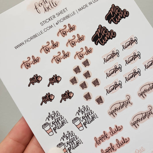 Mom Life Planner Sticker Sheet