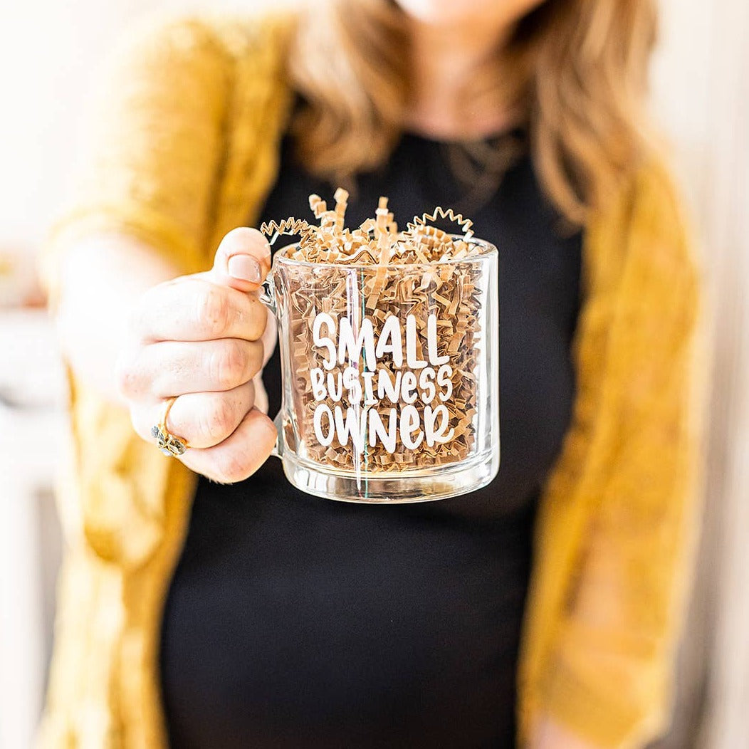 Mug with the words small business owner on it
