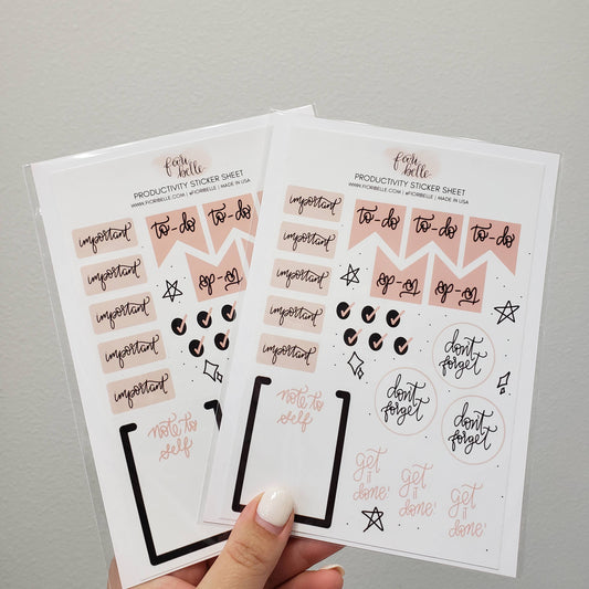Productivity Planner Sticker Sheets