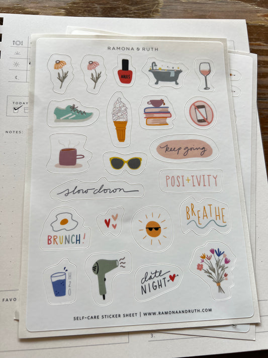 Self-Care Sticker Sheet