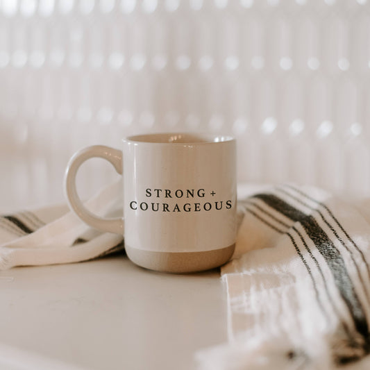 Strong + Courageous Coffee Mug