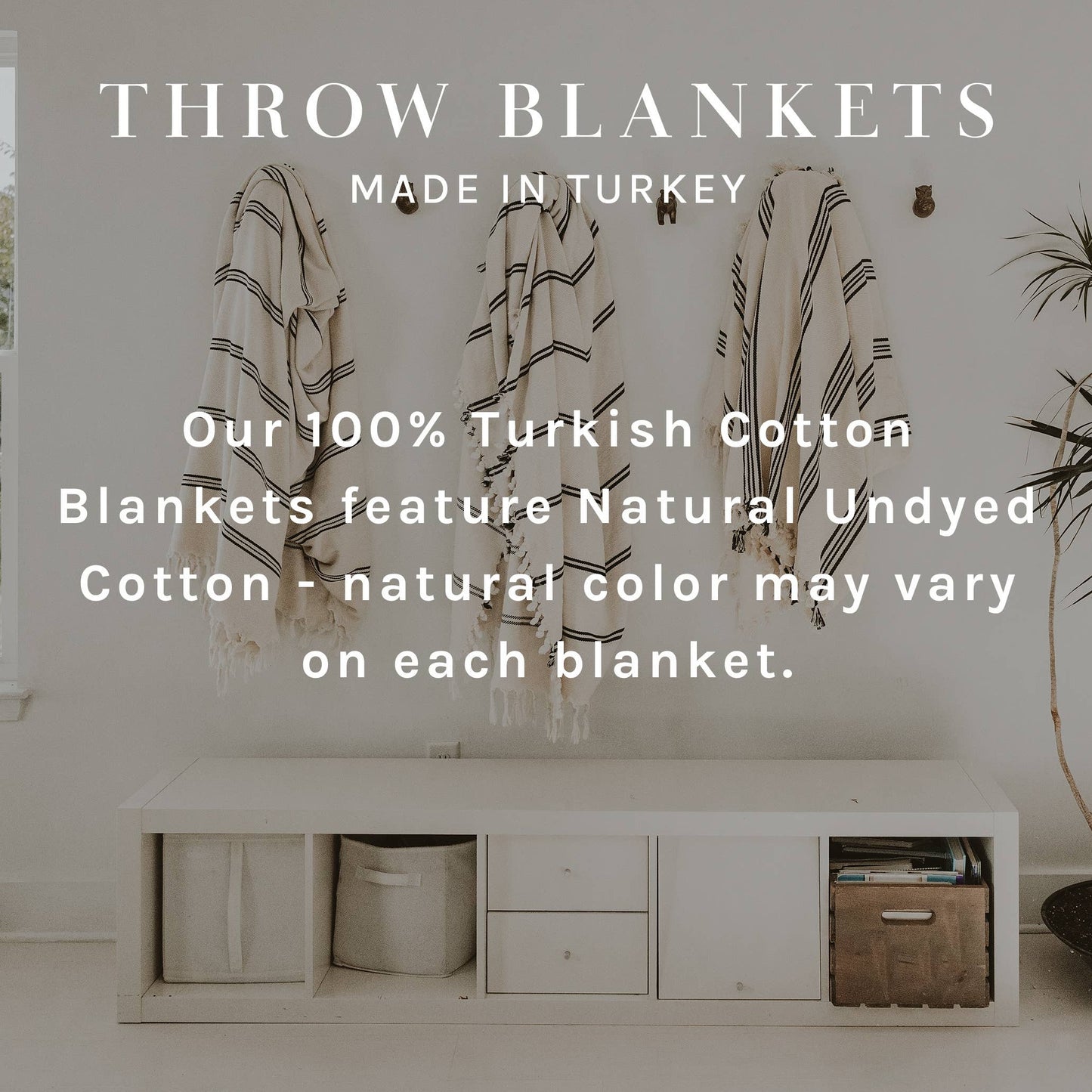 Taylor Turkish Throw Blanket - Three Stripe